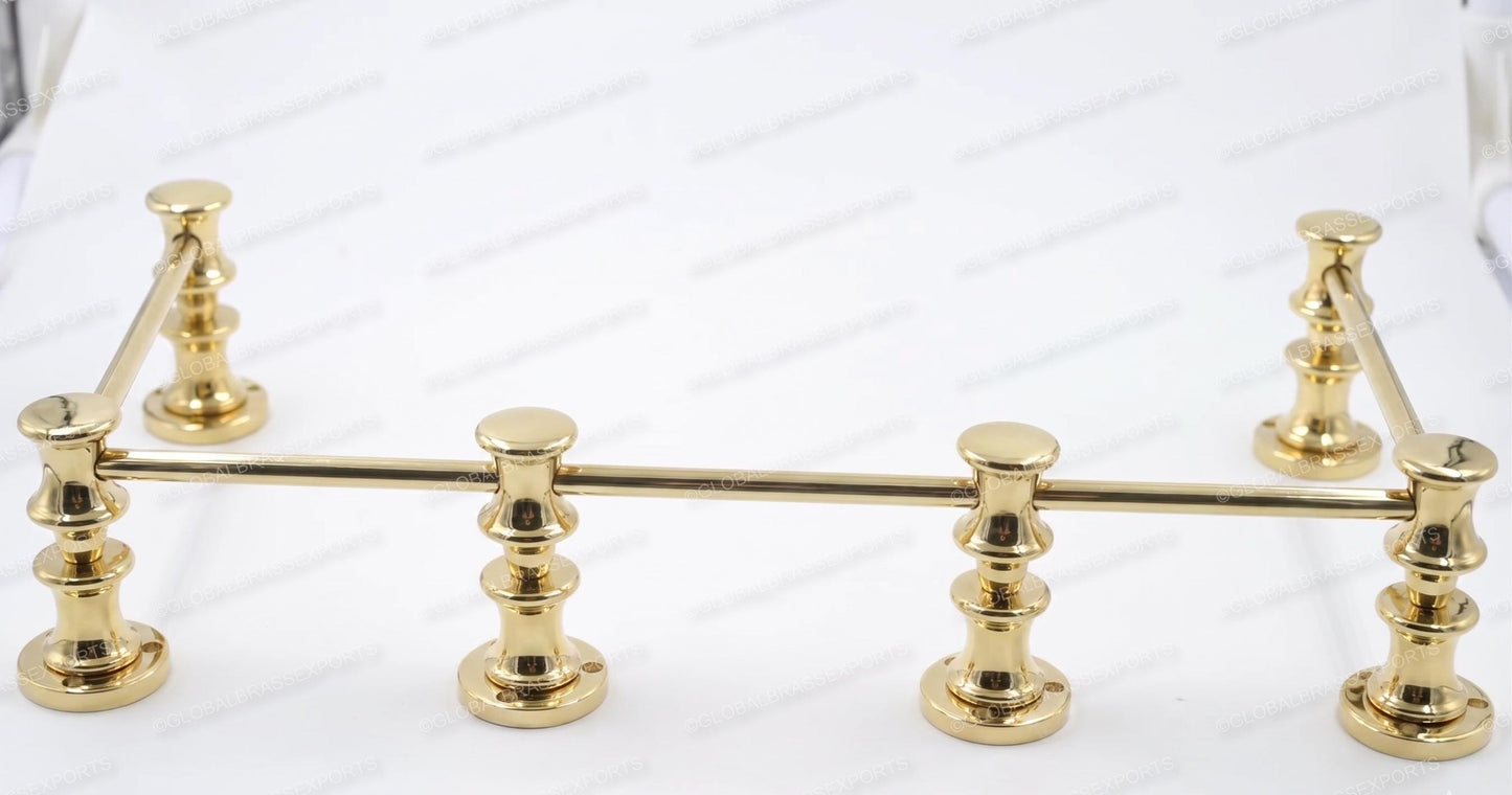 Unlacquered/ Lacqured Brass Gallery Rail - Tipping Rail for Shelves - POLISHED Finish.