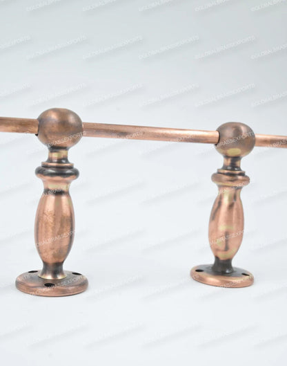 Brass Gallery Rail - Tipping Rail for Shelves - Copper Brushed Antique Finish.