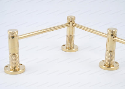 Unlacquered/ Lacqured Brass Gallery Rail - Tipping Rail for Shelves - BRASS Polished Finish.