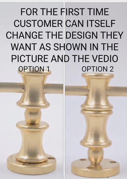 Unlacquered/ Lacqured Brass Gallery Rail - Tipping Rail for Shelves - Matt Brushed Finish.
