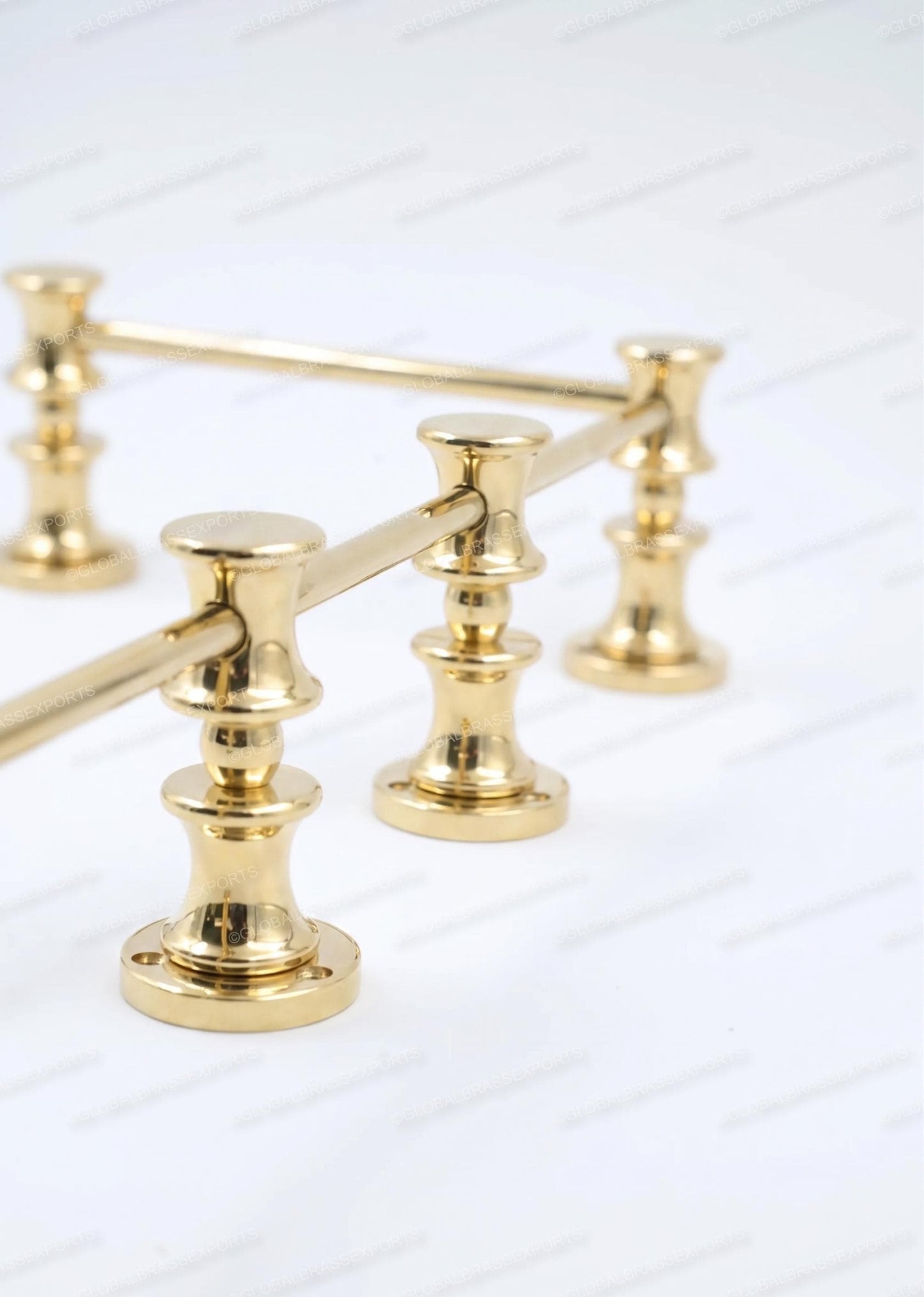 Unlacquered/ Lacqured Brass Gallery Rail - Tipping Rail for Shelves - POLISHED Finish.