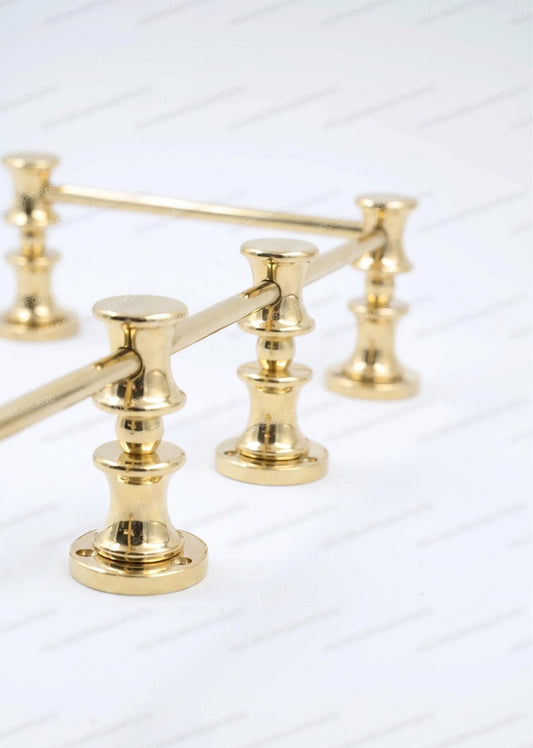 Unlacquered/ Lacqured Brass Gallery Rail - Tipping Rail for Shelves - POLISHED Finish.
