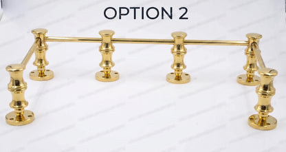 Unlacquered/ Lacqured Brass Gallery Rail - Tipping Rail for Shelves - POLISHED Finish.