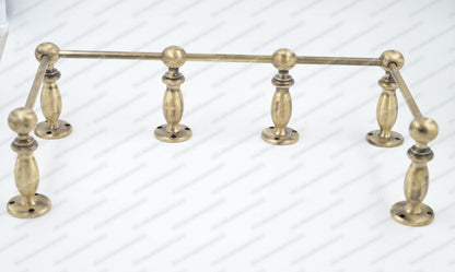 Brass Gallery Rail - Tipping Rail for Shelves - Brushed Antique Finish.