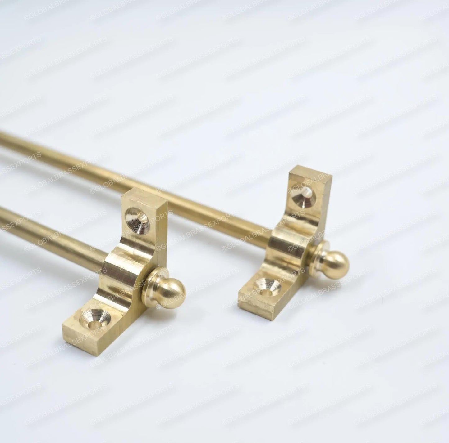 Brass Stair Rods Unlacquered Raw Finish, Carpet Runner Hardware Set