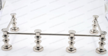 Brass Gallery Rail - Tipping Rail for Shelves - Polished Nickel Finish.