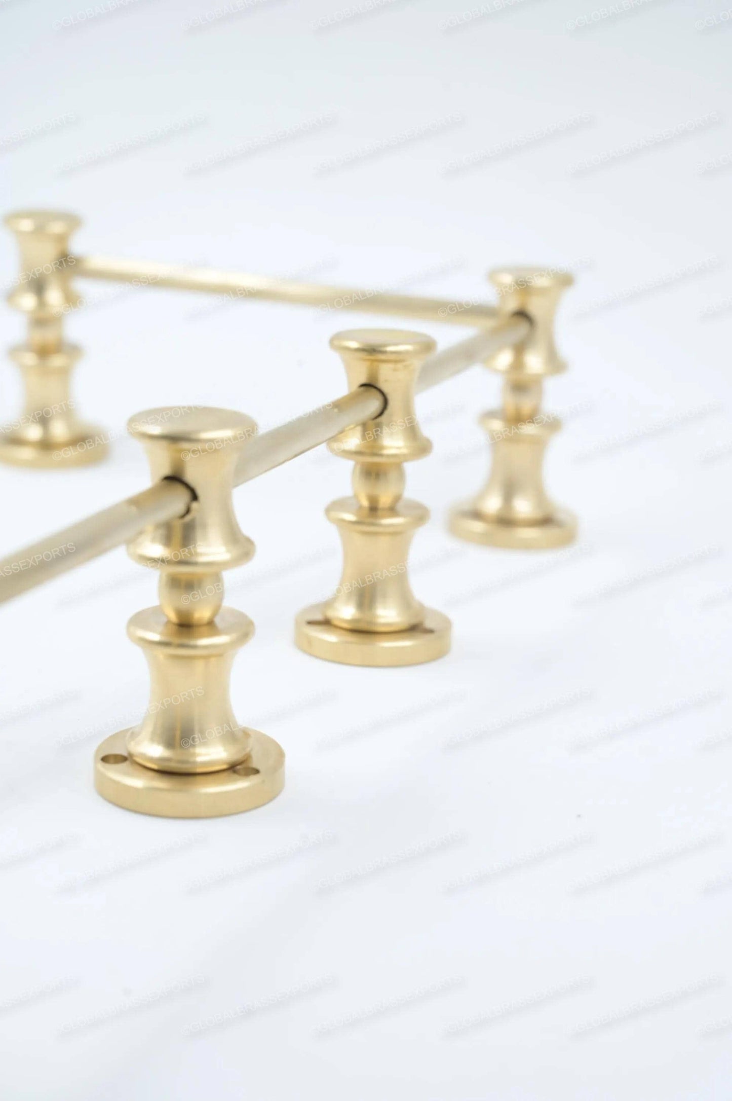 Unlacquered/ Lacqured Brass Gallery Rail - Tipping Rail for Shelves - Matt Brushed Finish.