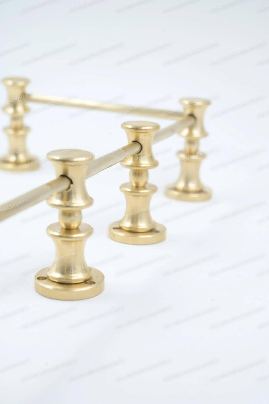 Unlacquered/ Lacqured Brass Gallery Rail - Tipping Rail for Shelves - Matt Brushed Finish.