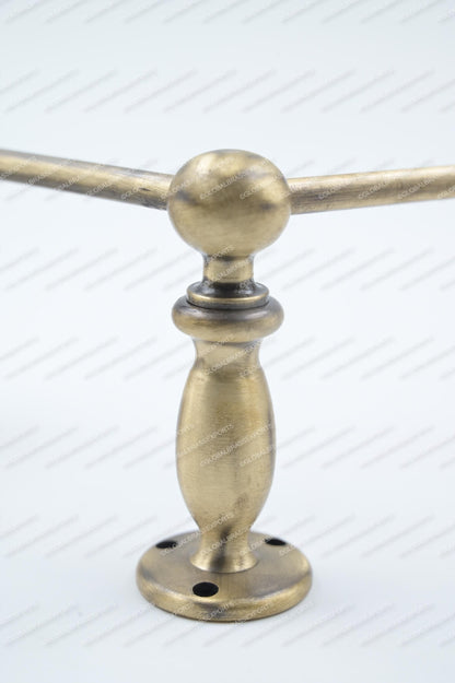Brass Gallery Rail - Tipping Rail for Shelves - Brushed Antique Finish.