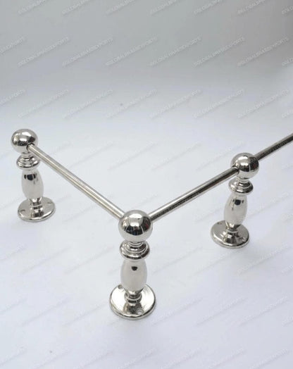 Brass Gallery Rail - Tipping Rail for Shelves - Polished Nickel Finish.
