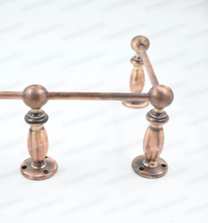 Brass Gallery Rail - Tipping Rail for Shelves - Copper Brushed Antique Finish.