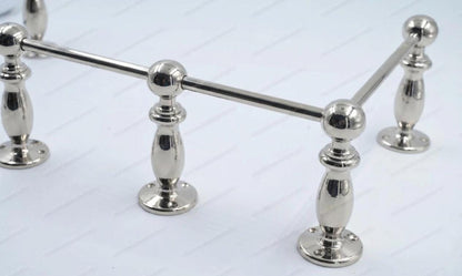 Brass Gallery Rail - Tipping Rail for Shelves - Polished Nickel Finish.