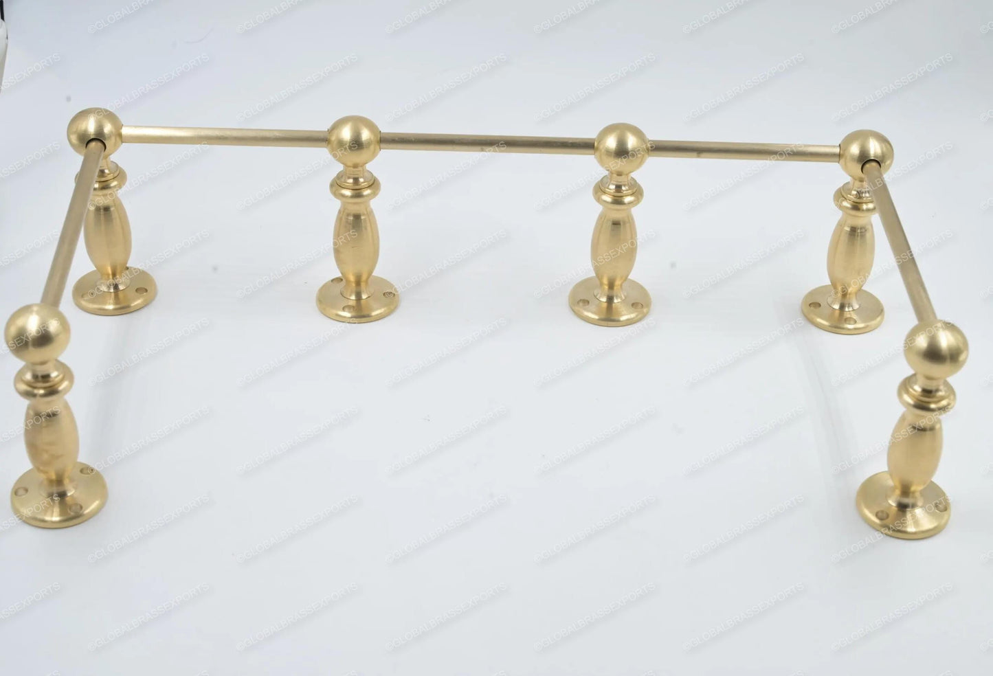 Unlacquered/ Lacqured Brass Gallery Rail - Tipping Rail for Shelves - Matt Brushed Finish.