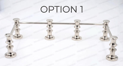 Brass Gallery Rail - Tipping Rail for Shelves - Polished Nickel Finish.