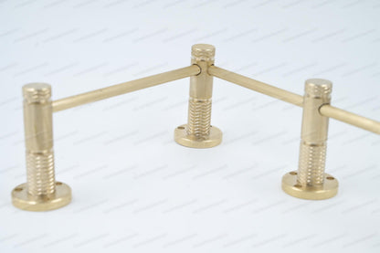 Unlacquered/ Lacqured Brass Gallery Rail - Tipping Rail for Shelves - Matt Brushed Finish.