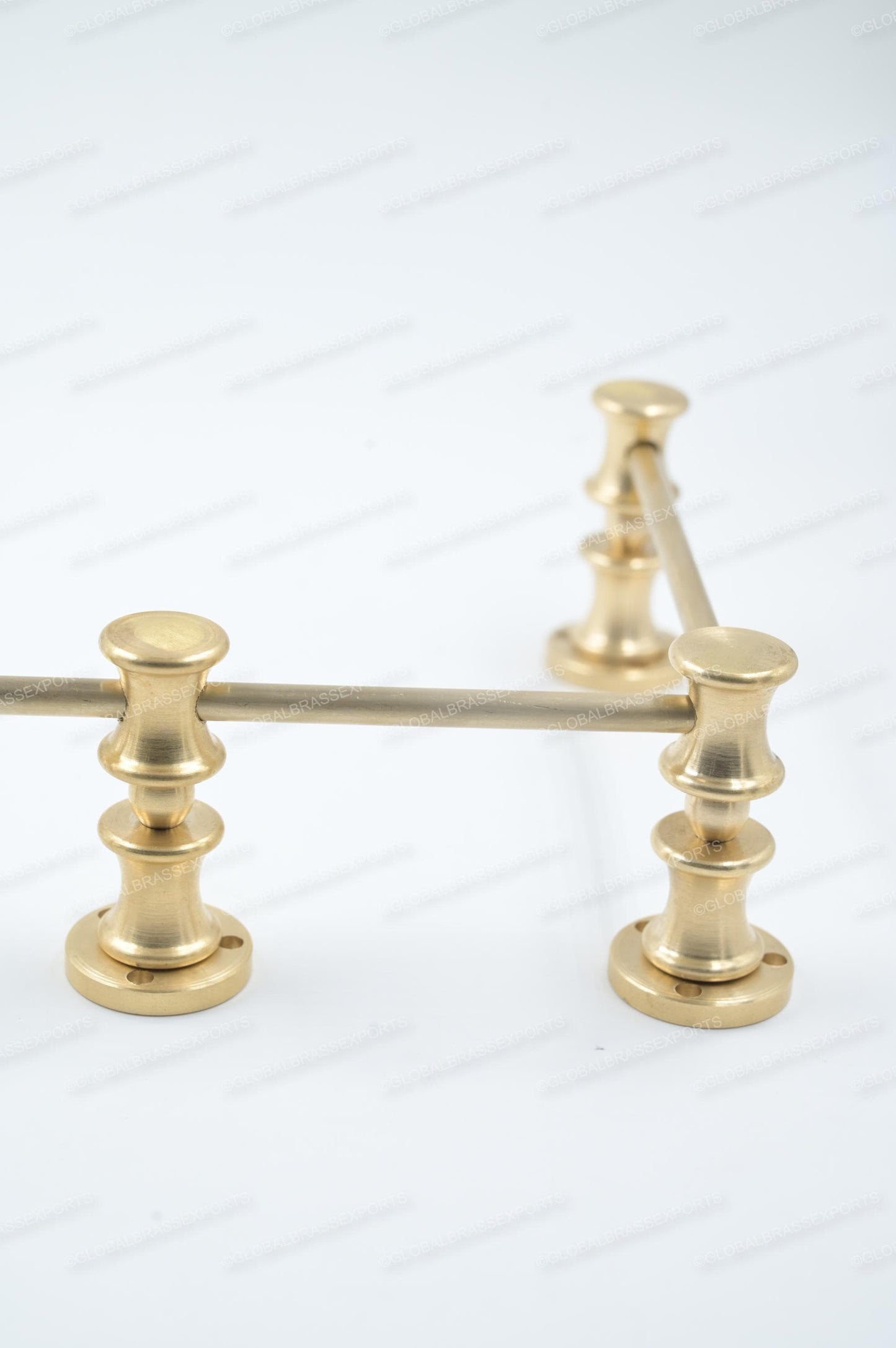 Unlacquered/ Lacqured Brass Gallery Rail - Tipping Rail for Shelves - Matt Brushed Finish.