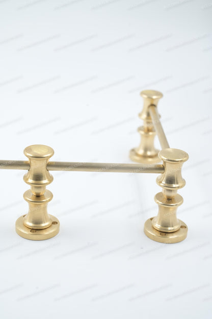 Unlacquered/ Lacqured Brass Gallery Rail - Tipping Rail for Shelves - Matt Brushed Finish.