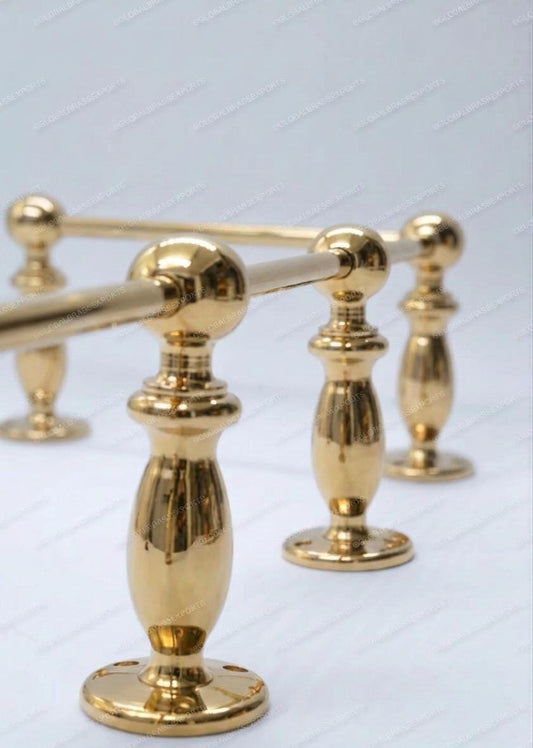 LACQURED /UNLACQURED Solid Brass Gallery Rail – Polished Tipping Shelf Hardware