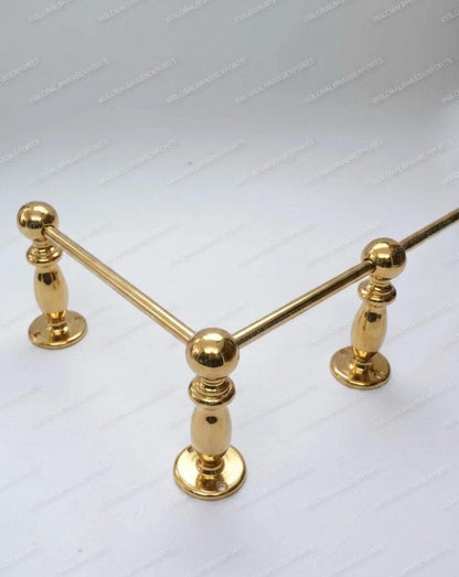 LACQURED /UNLACQURED Solid Brass Gallery Rail – Polished Tipping Shelf Hardware