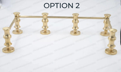 Unlacquered/ Lacqured Brass Gallery Rail - Tipping Rail for Shelves - Matt Brushed Finish.