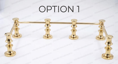 Unlacquered/ Lacqured Brass Gallery Rail - Tipping Rail for Shelves - POLISHED Finish.