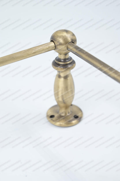 Brass Gallery Rail - Tipping Rail for Shelves - Brushed Antique Finish.