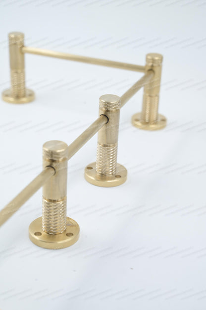 Unlacquered/ Lacqured Brass Gallery Rail - Tipping Rail for Shelves - Matt Brushed Finish.