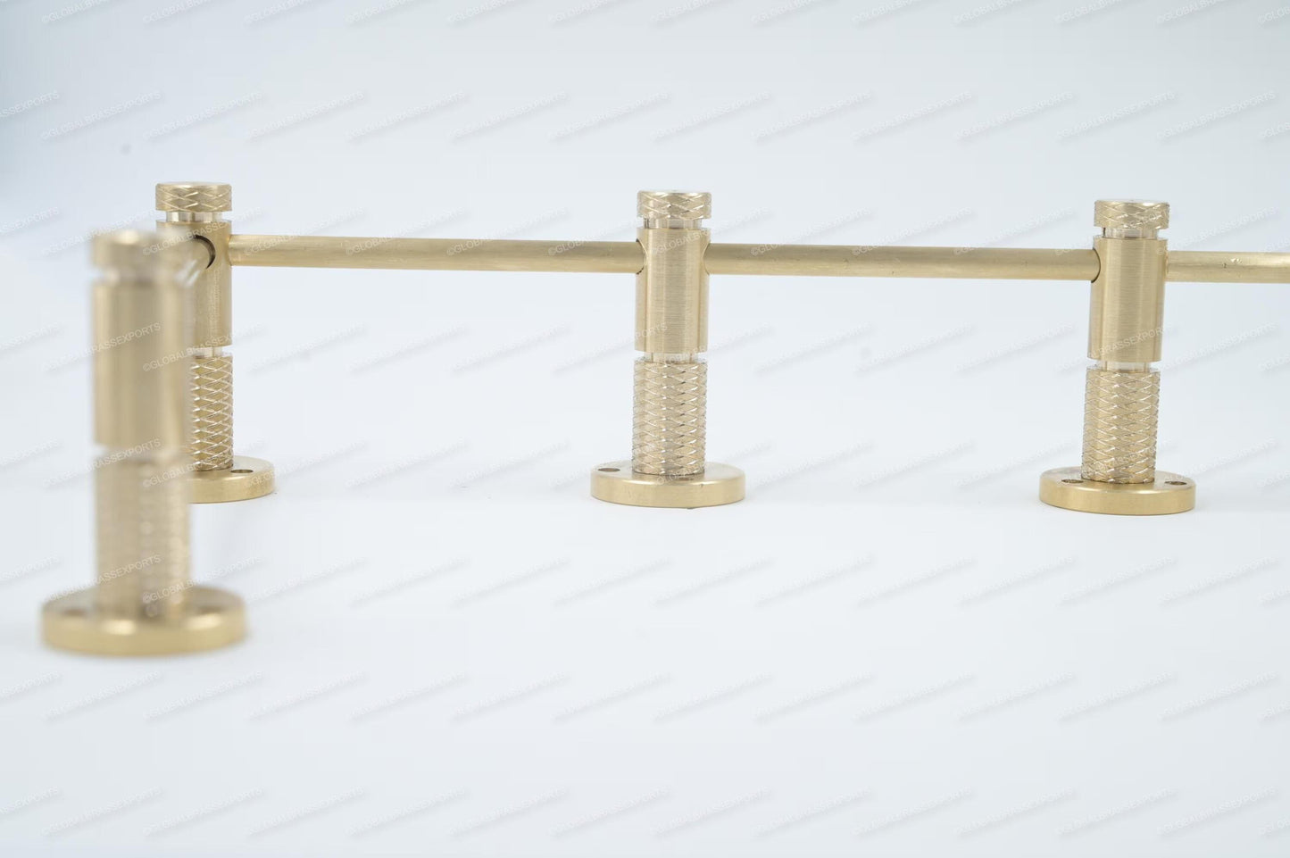 Unlacquered/ Lacqured Brass Gallery Rail - Tipping Rail for Shelves - Matt Brushed Finish.