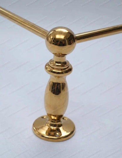 LACQURED /UNLACQURED Solid Brass Gallery Rail – Polished Tipping Shelf Hardware