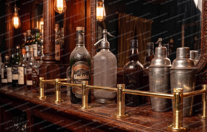 Unlacquered/ Lacqured Brass Gallery Rail - Tipping Rail for Shelves - BRASS Polished Finish.