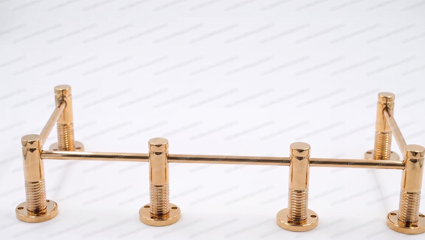 Unlacquered/ Lacqured Brass Gallery Rail - Tipping Rail for Shelves - BRASS Polished Finish.