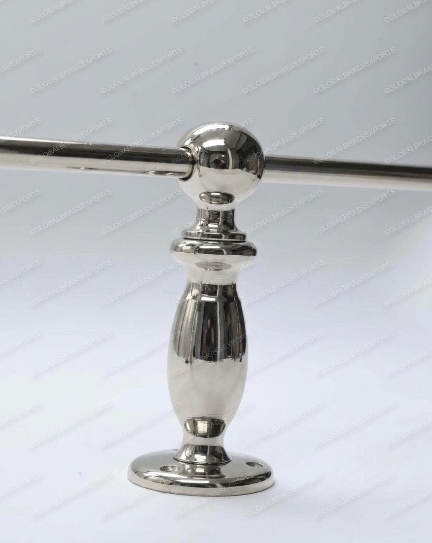 Brass Gallery Rail - Tipping Rail for Shelves - Polished Nickel Finish.