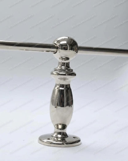 Brass Gallery Rail - Tipping Rail for Shelves - Polished Nickel Finish.