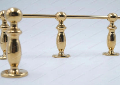LACQURED /UNLACQURED Solid Brass Gallery Rail – Polished Tipping Shelf Hardware