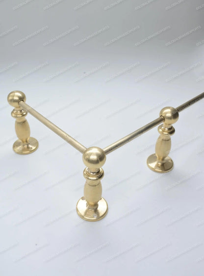 Unlacquered/ Lacqured Brass Gallery Rail - Tipping Rail for Shelves - Matt Brushed Finish.