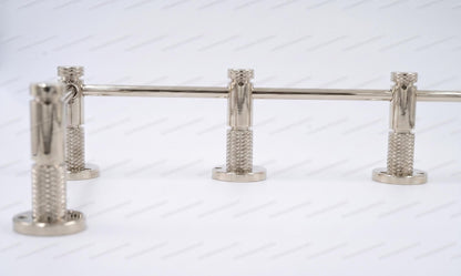 Brass Gallery Rail - Tipping Rail for Shelves - Polished Nickel Finish.