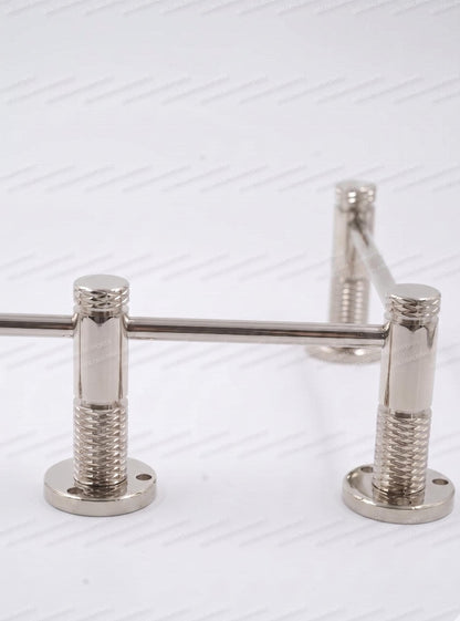 Brass Gallery Rail - Tipping Rail for Shelves - Polished Nickel Finish.