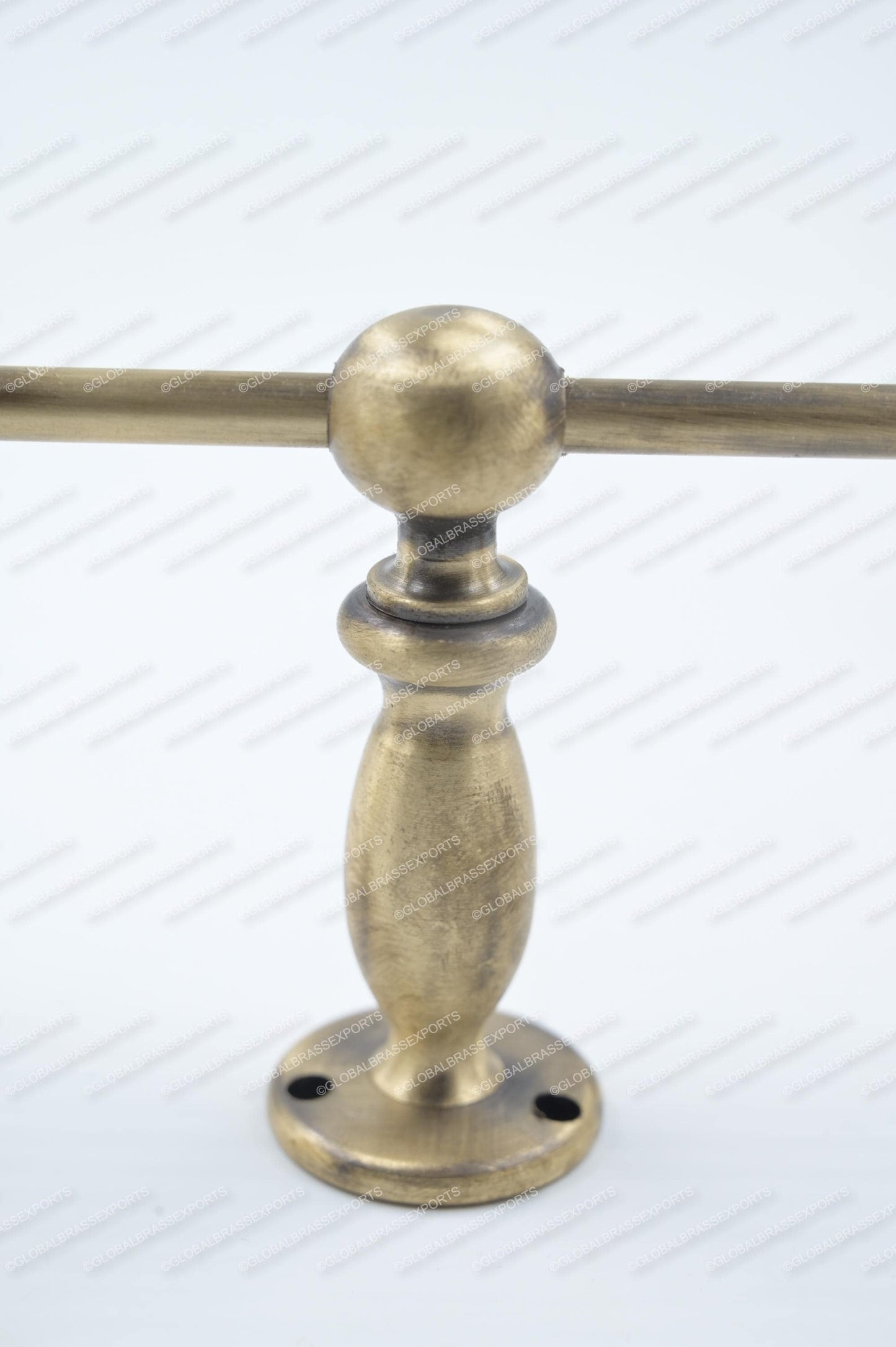 Brass Gallery Rail Tipping Rail for Shelves | Brushed Antique Finish | Adjustable Contemporary Fixture | Architectural Patina