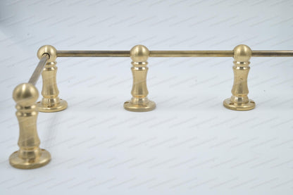 Unlacquered I LAcqured Brass Gallery Rail Tipping Rail for Shelves | Matte Brushed Finish | Solid Brass Shelf Support Bar |