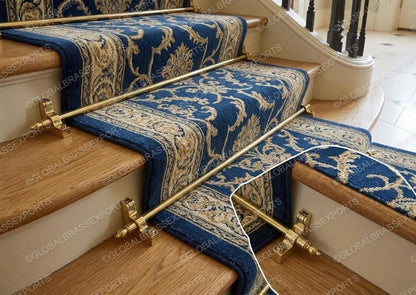 Unlacquered Brass Stair Rods, Custom Length Carpet Runner Hardware, Traditional Staircase Decor