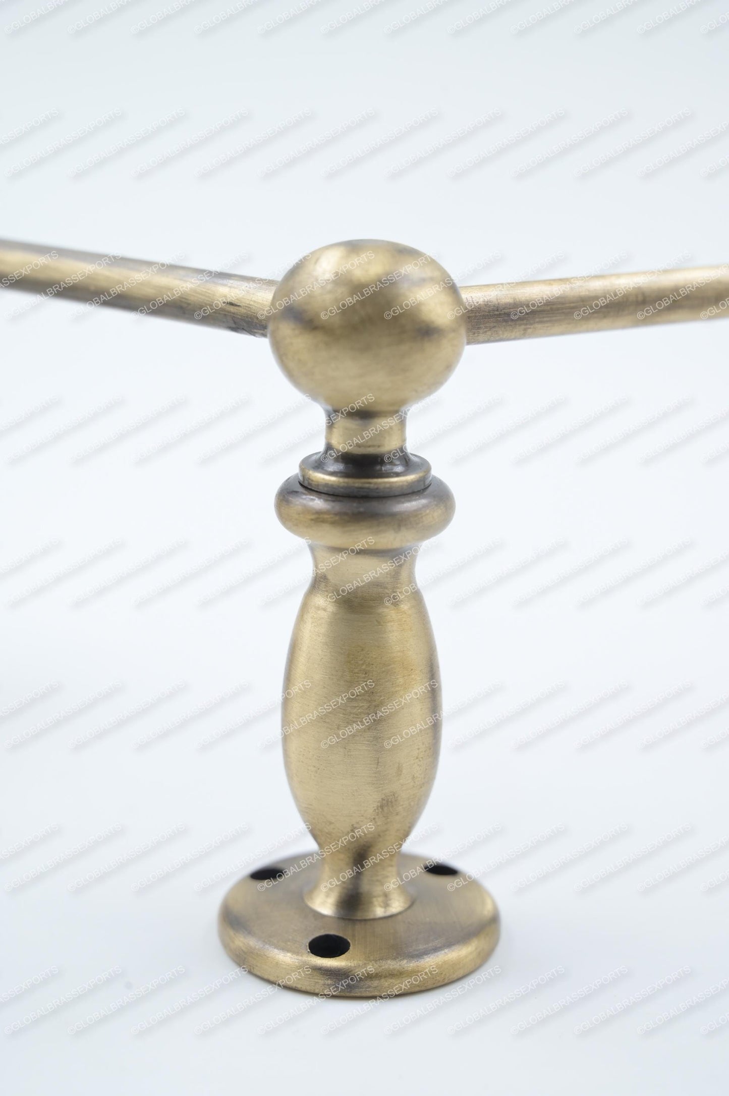 Brass Gallery Rail Tipping Rail for Shelves | Brushed Antique Finish | Adjustable Contemporary Fixture | Architectural Patina