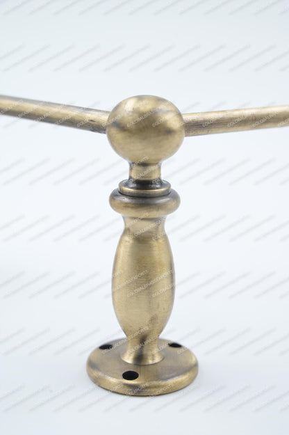 Brass Gallery Rail Tipping Rail for Shelves | Brushed Antique Finish | Adjustable Contemporary Fixture | Architectural Patina