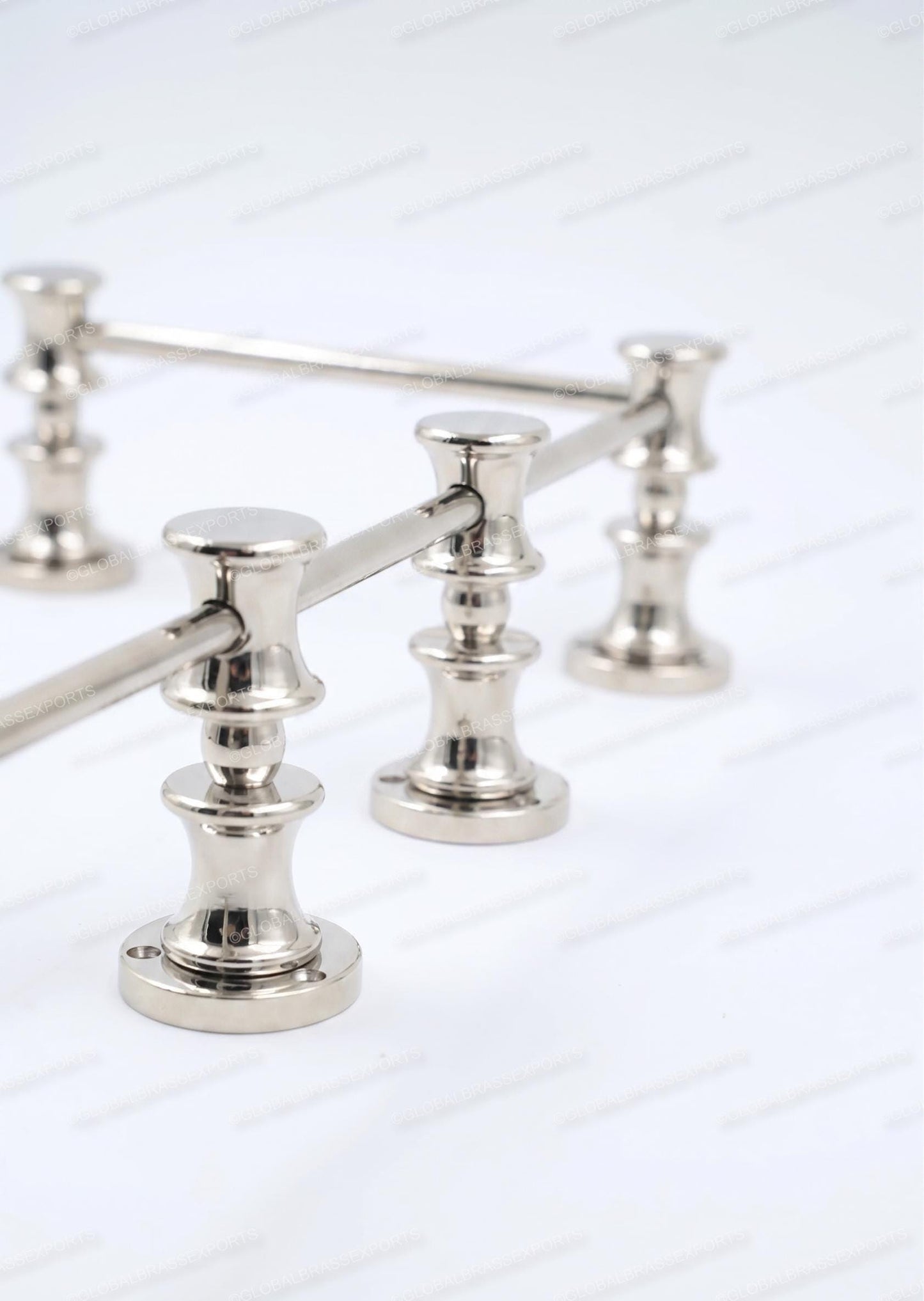 Brass Gallery Rail Tipping Rail Polished Nickel Finish, Adjustable Architectural Fixture, Modern Decorative Shelf Support, USA Shipping