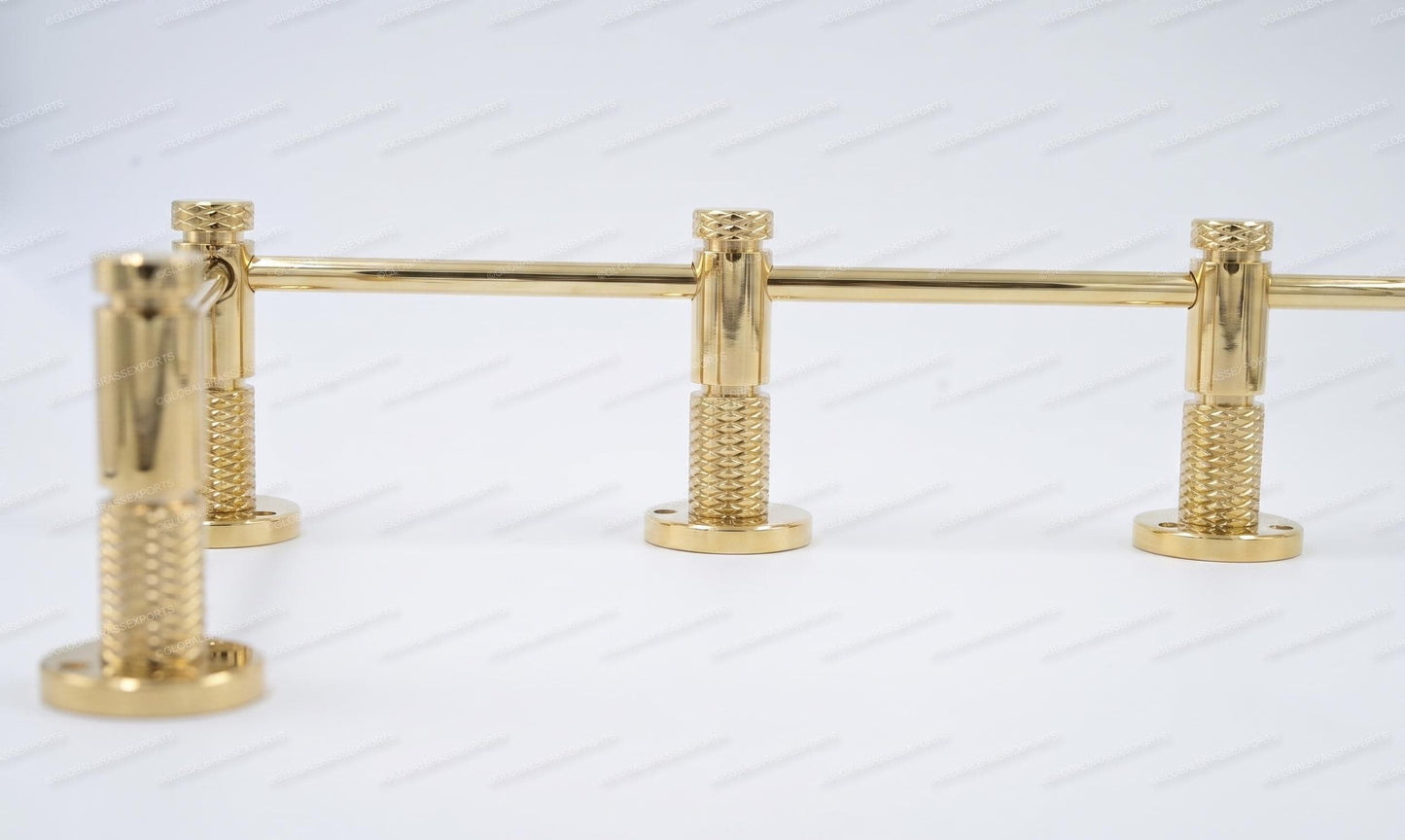 Unlacquered/ Lacqured Brass Gallery Rail - Tipping Rail for Shelves - BRASS Polished Finish.