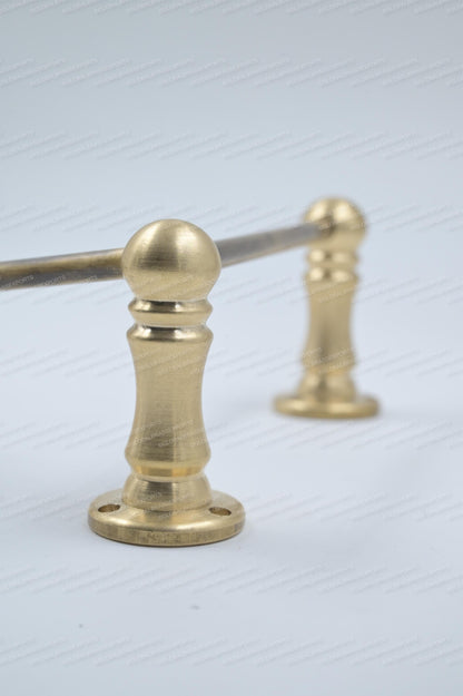 Unlacquered I LAcqured Brass Gallery Rail Tipping Rail for Shelves | Matte Brushed Finish | Solid Brass Shelf Support Bar |
